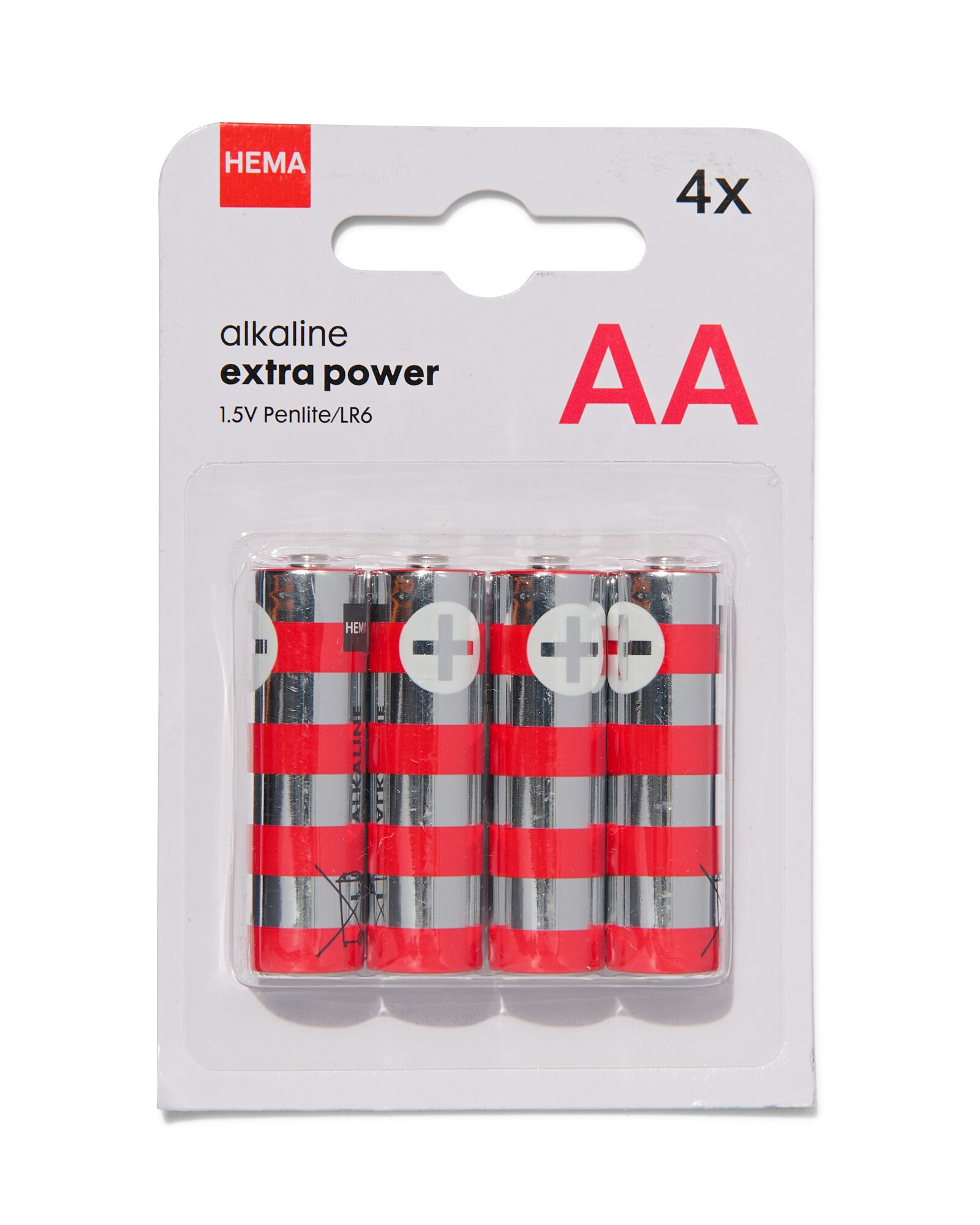 AA alkaline extra power batterijen - 4 stuks - 41290251 - HEMA