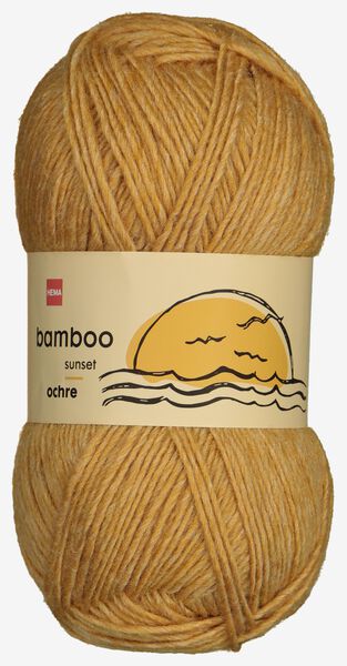 garen wol bamboe 100gram okergeel okergeel bamboe - 1400223 - HEMA
