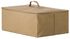 canvas mand met rits 37x55x20 beige - 39822641 - HEMA