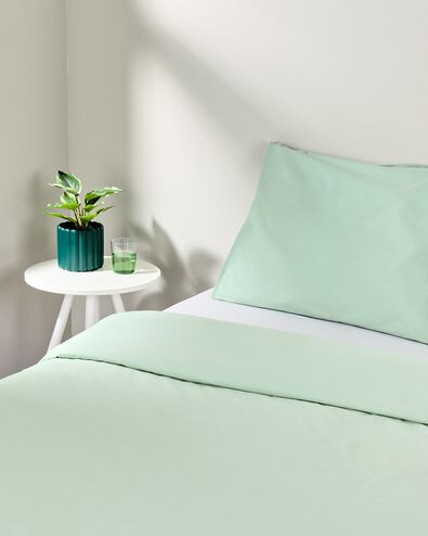 dekbedovertrek 140x200/220cm percal groen - 5750161 - HEMA dekbedovertrek 140x200/220cm percal groen - 5750161 - HEMA