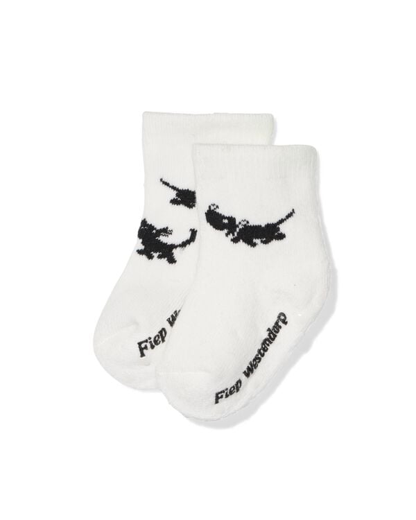 Takkie babysokken terry - 2 paar gebroken wit gebroken wit - 4700780OFFWHITE - HEMA