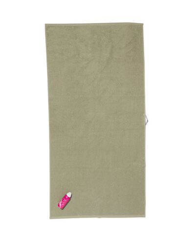 tweedekans handdoek recycled katoen 70x140 grijsgroen lichtgroen handdoek 70 x 140 - 5240215 - HEMA