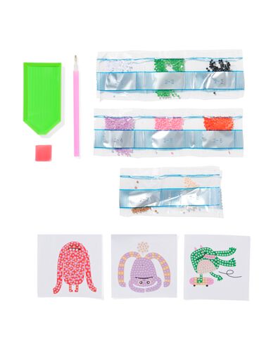 diamantcreaties stickers monsters - 3 stuks - 15900359 - HEMA