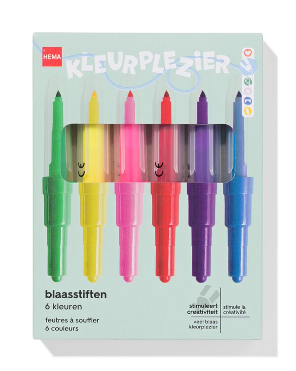 blaasstiften - 6 stuks - 15900224 - HEMA