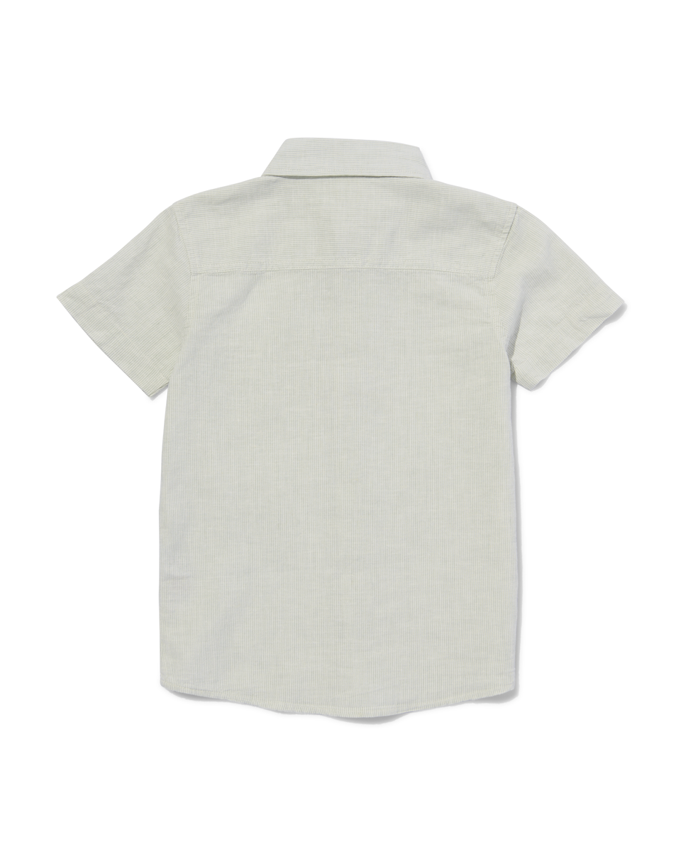 kinder overhemd met linnen lichtgroen lichtgroen - 1000030877 - HEMA
