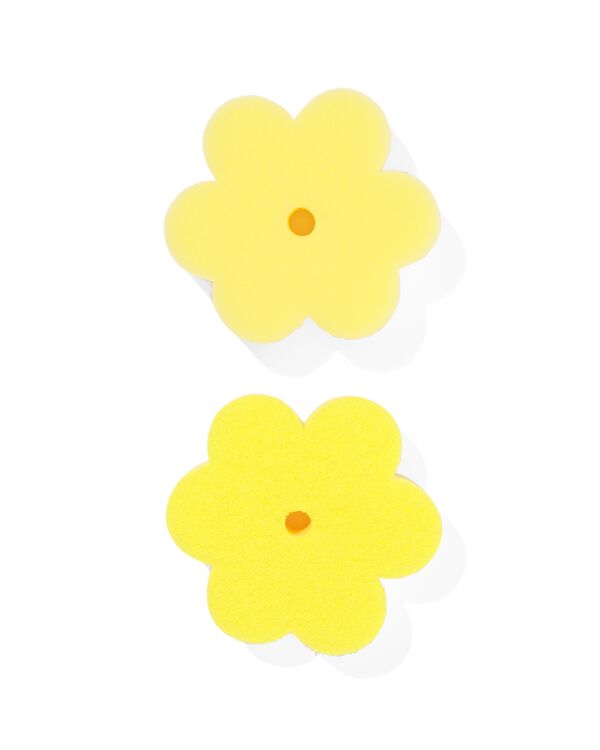 schuursponsjes gele bloem - 2 stuks - 20530011 - HEMA