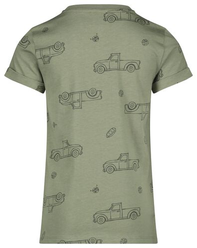 kinder t-shirt auto's lichtgroen - 1000022273 - HEMA