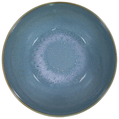 schaal - 26 cm - Porto - reactief glazuur - blauw - 9602028 - HEMA