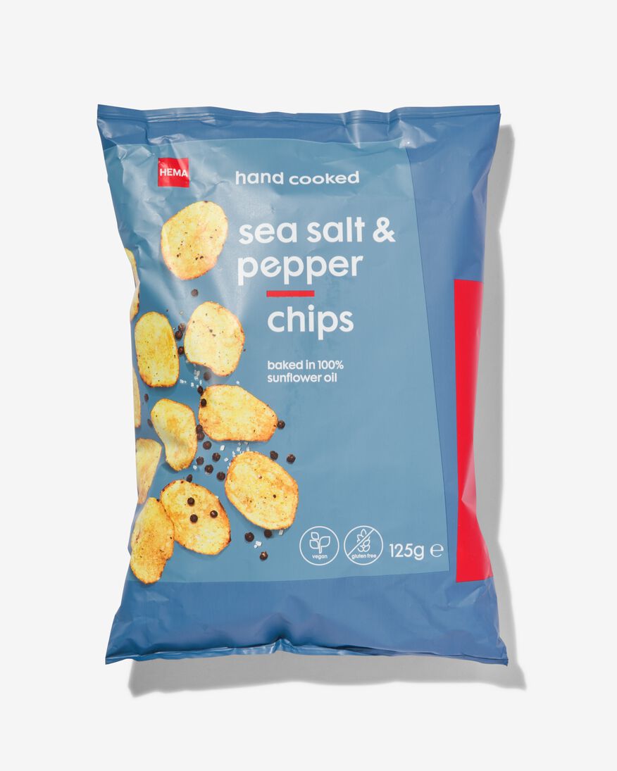 chips zeezout en peper 125gram - 10675013 - HEMA