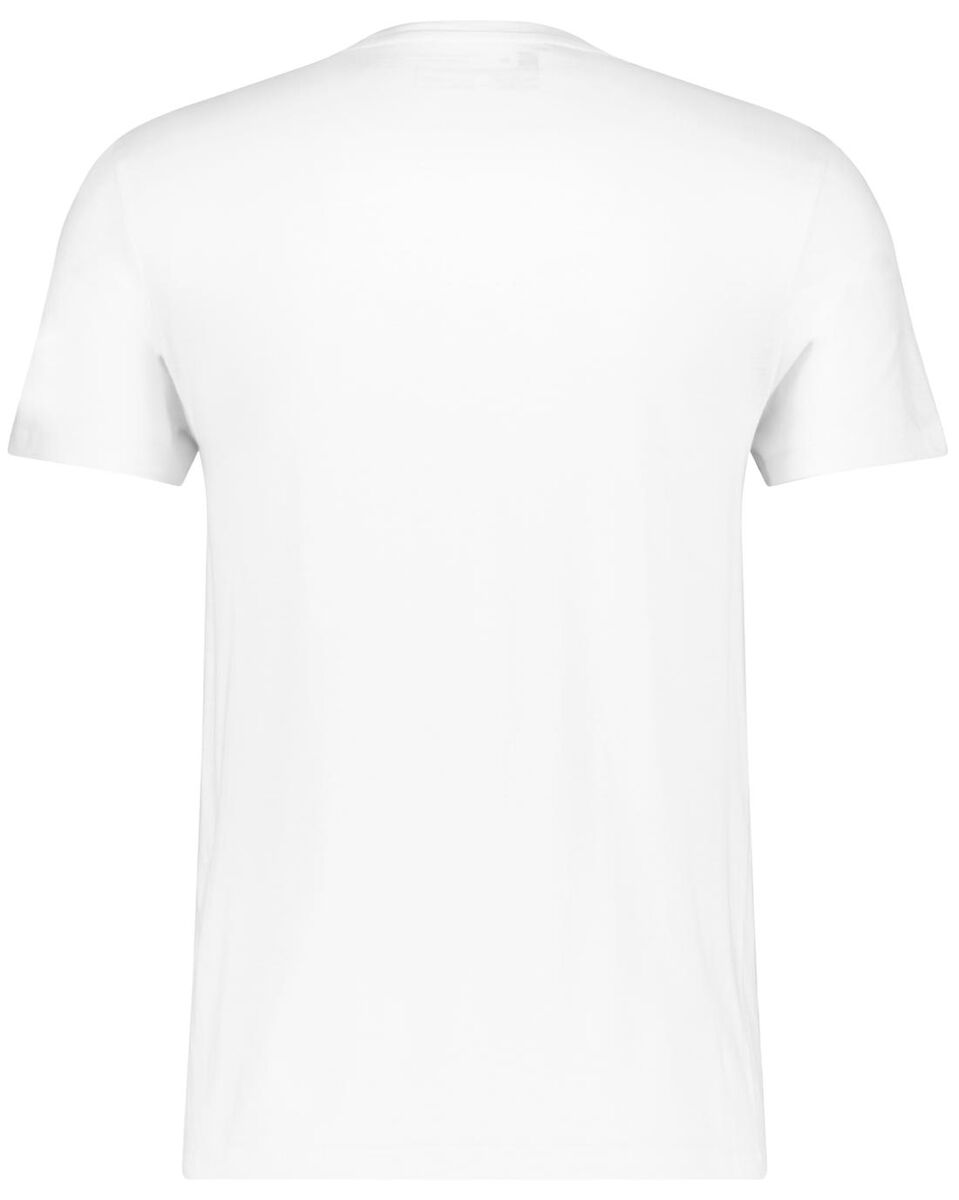 heren t-shirt regular fit o-hals - 2 stuks wit S - 34277023 - HEMA