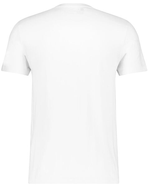 heren t-shirt regular fit o-hals - 2 stuks wit L - 34277025 - HEMA
