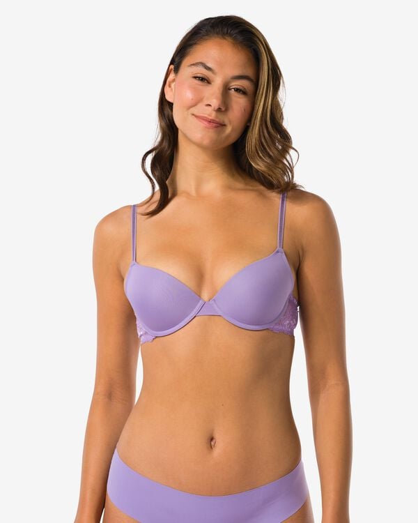 push-up bh met beugel lichtpaars lichtpaars - 21801108LIGHTPURPLE - HEMA