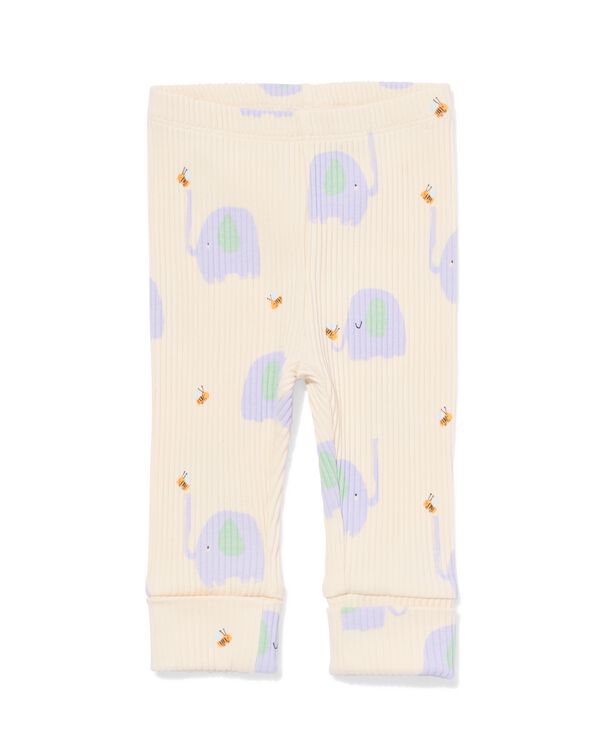 newborn meegroei legging ecru ecru - 33422120ECRU - HEMA