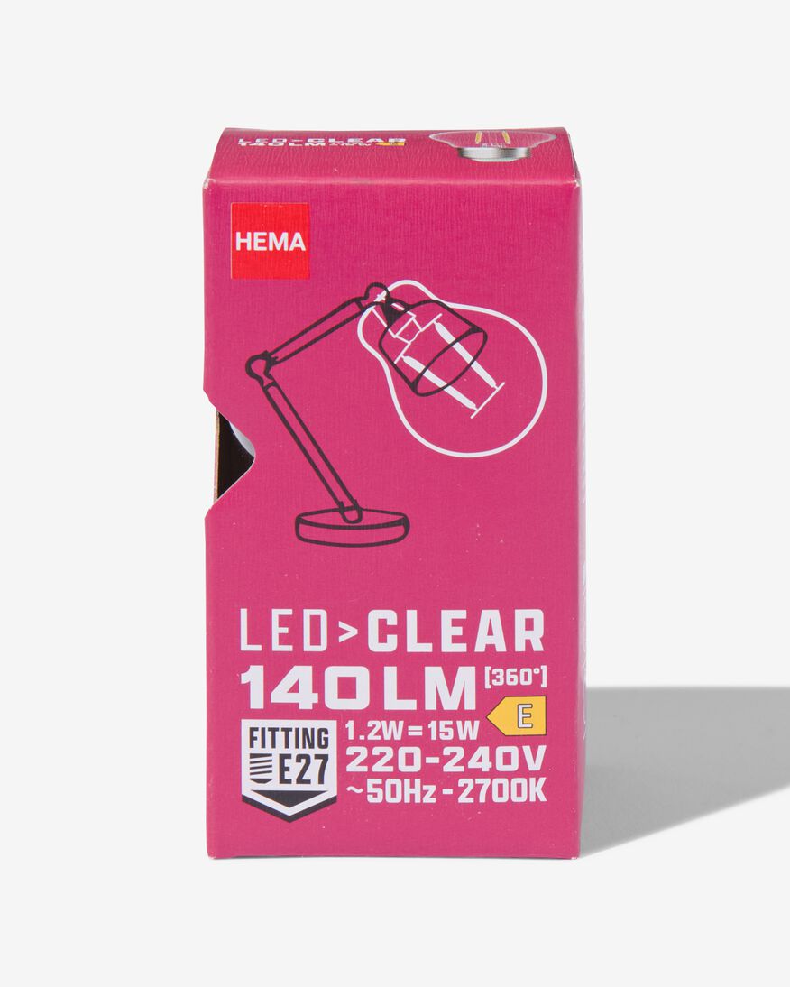 led kogel clear E27 2.1W 140lm - 20070049 - HEMA