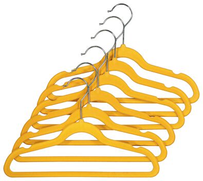 kledinghangers kind velours okergeel - 6 stuks - 13211172 - HEMA
