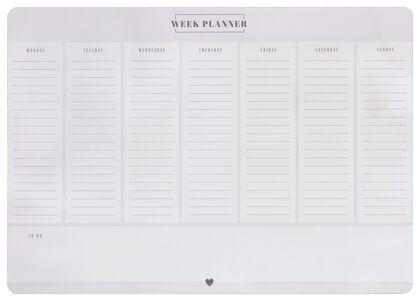 weekplanner magnetisch 21x29.5 60 vel - 14120058 - HEMA