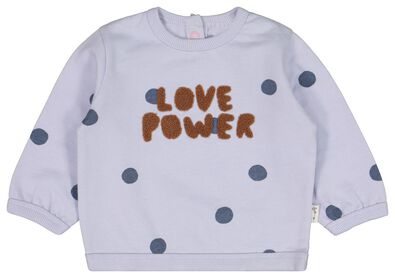 babysweater love power lila - 1000022187 - HEMA
