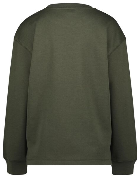 dames sweater Olive piqué donkergroen - 1000026571 - HEMA