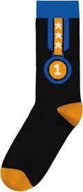 sokken met katoen nr.1 zwart zwart - 1000029359 - HEMA