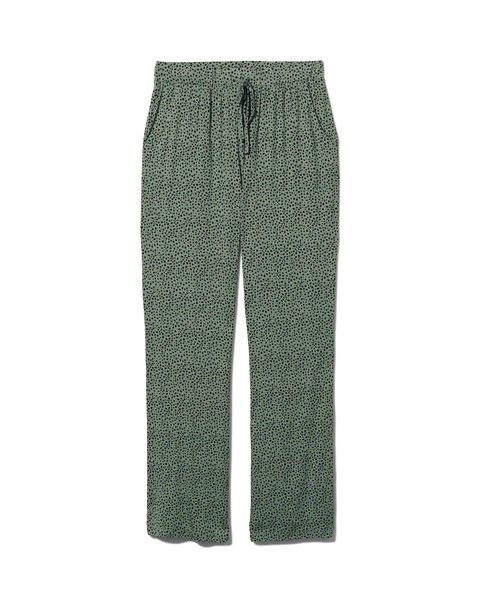 dames pyjamabroek viscose groen groen - 1000026639 - HEMA