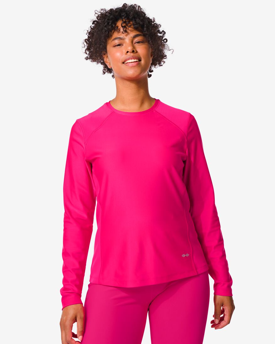 dames sportshirt roze roze - 36030459PINK - HEMA