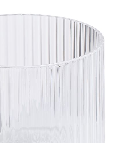 glas voor geurkaars S ribbel transparant - 13507524 - HEMA