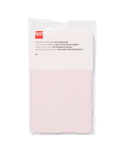 rekbare boekenkaften roze - 3 stuks - 14501270 - HEMA