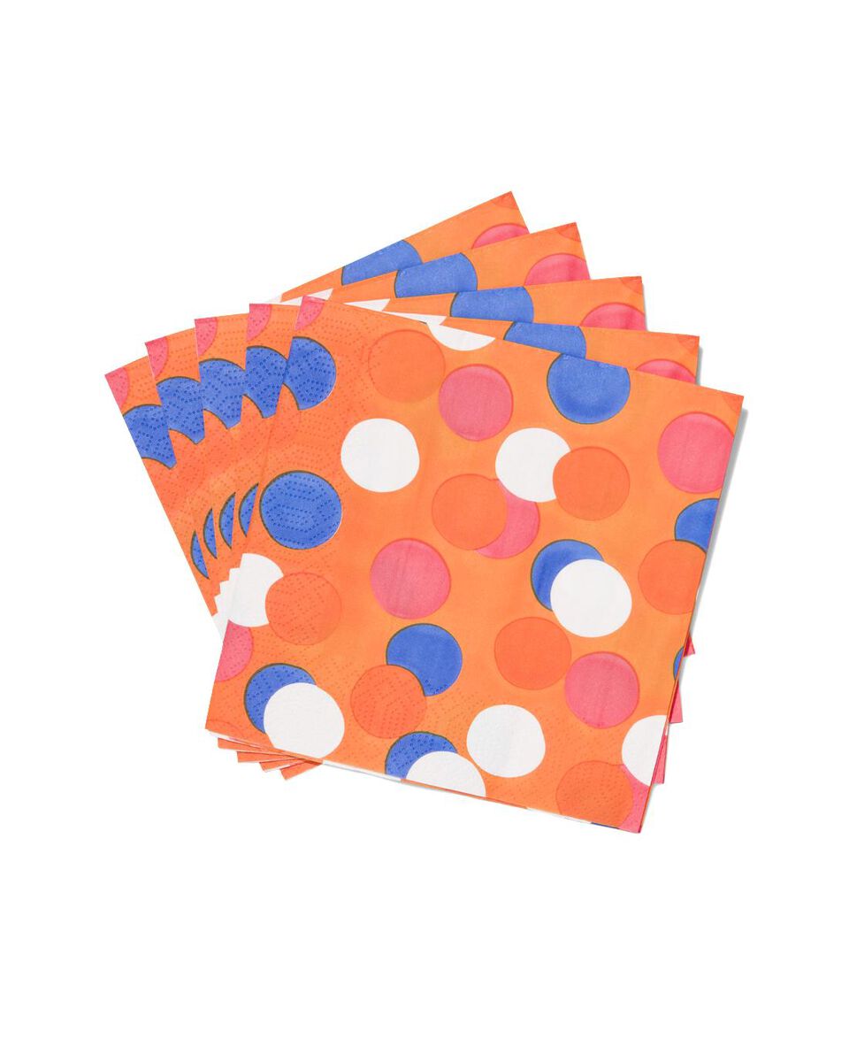 servetten papier 33x33 oranje - 20 stuks - 25290201 - HEMA