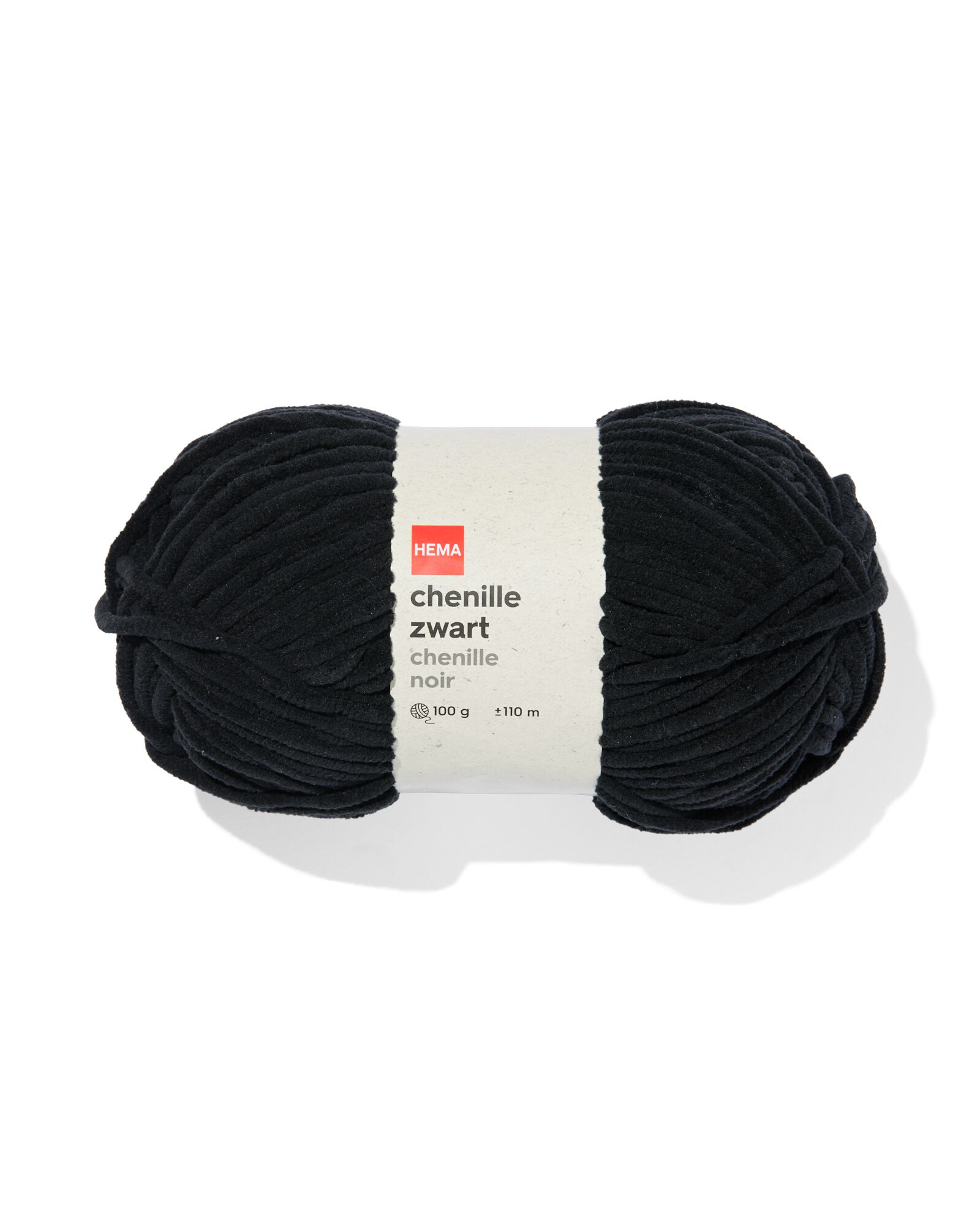 chenille zwart 100gram 110meter - 60760032 - HEMA