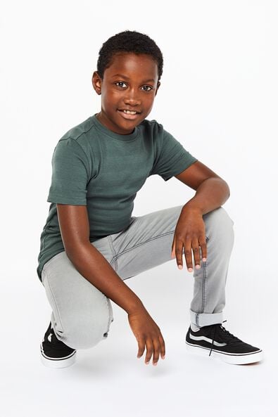 kinder broek jogdenim skinny fit grijs grijs - 1000028292 - HEMA