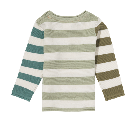 gebreide baby trui met ribbels groen groen - 1000028676 - HEMA