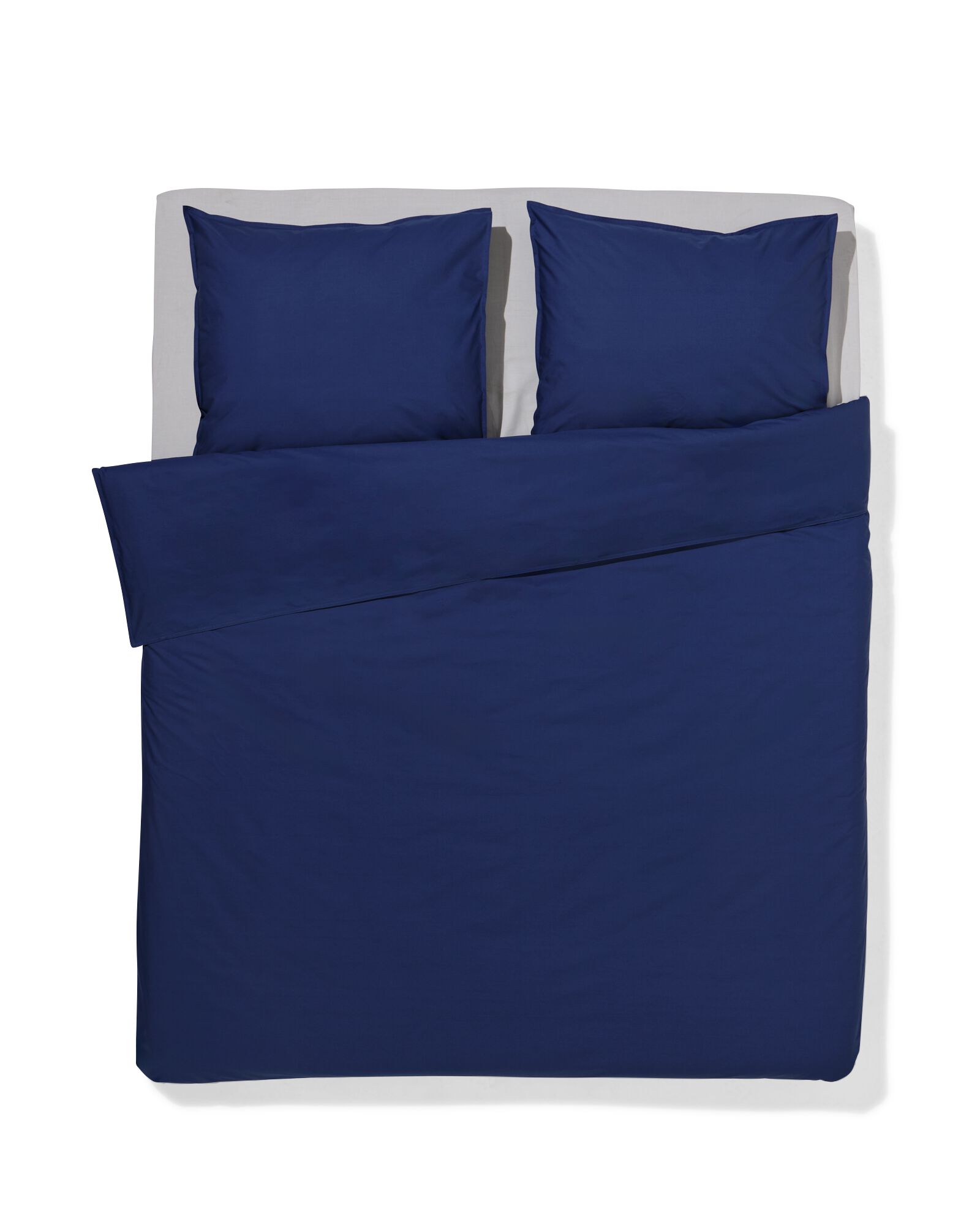 HEMA Dekbedovertrek 240x200/220cm Percal Donkerblauw (donkerblauw)