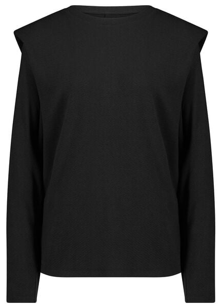 dames t-shirt Lea zwart - 1000025936 - HEMA