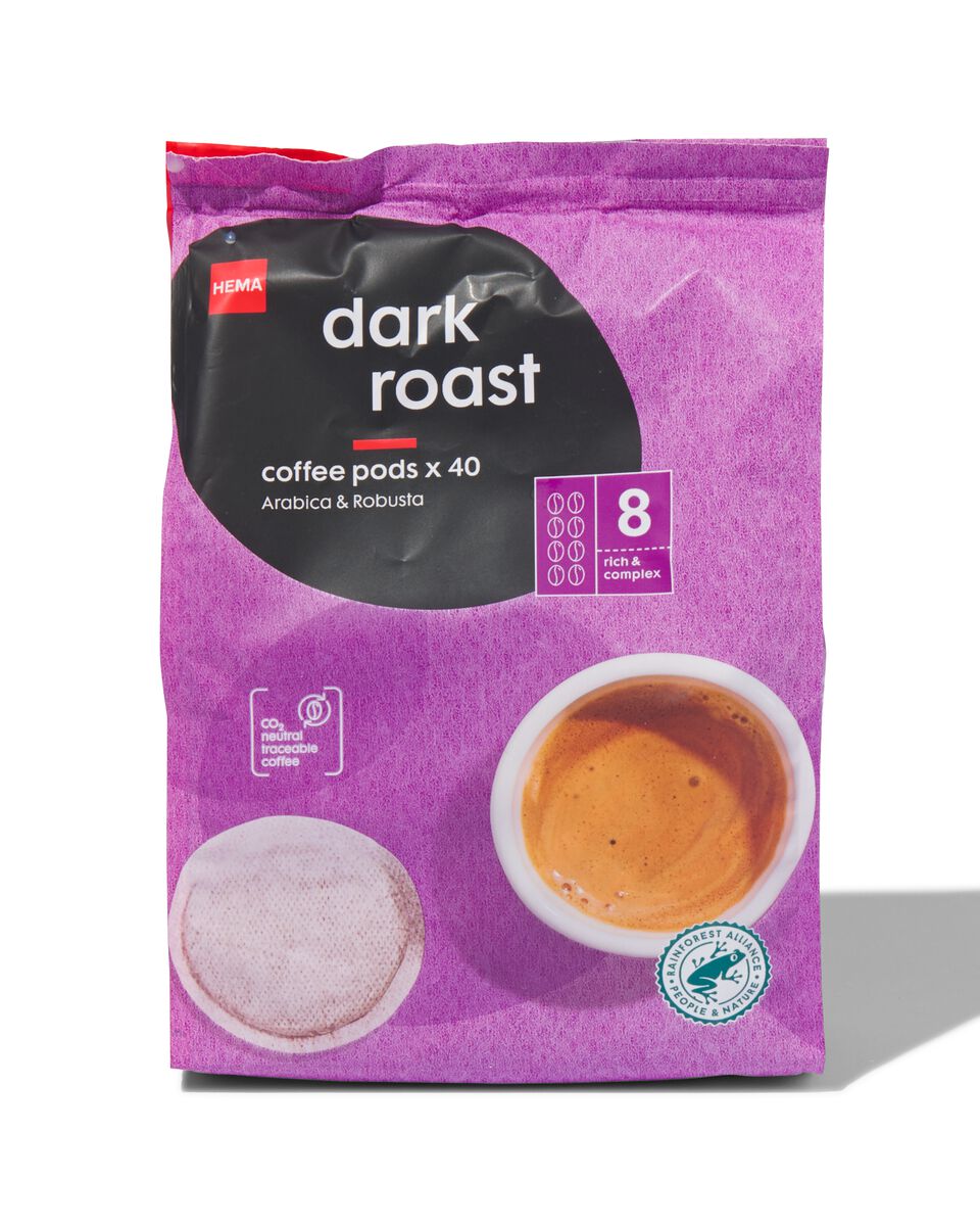 koffiepads dark roast - 40 stuks - 17150012 - HEMA