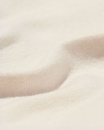 newborn sweater biologisch katoen met badstof tekst ecru ecru - 33477810ECRU - HEMA