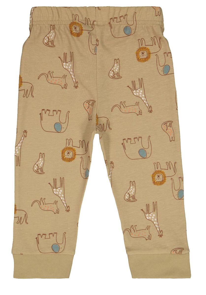 baby pyjama katoen safari bruin bruin - 1000028707 - HEMA