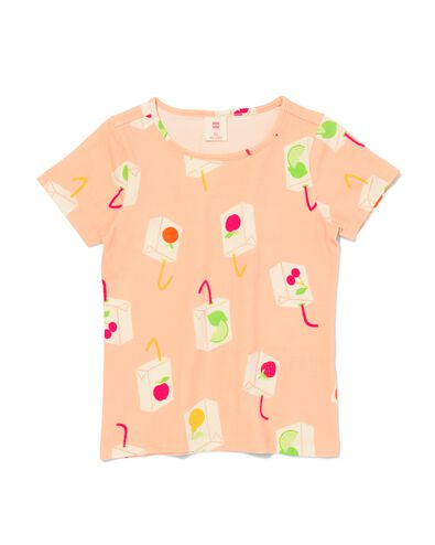 kinder t-shirt met fruit roze 110/116 - 30864173 - HEMA