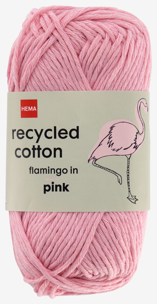 brei en haakgaren recycled katoen 85m roze roze recycled cotton - 1400244 - HEMA
