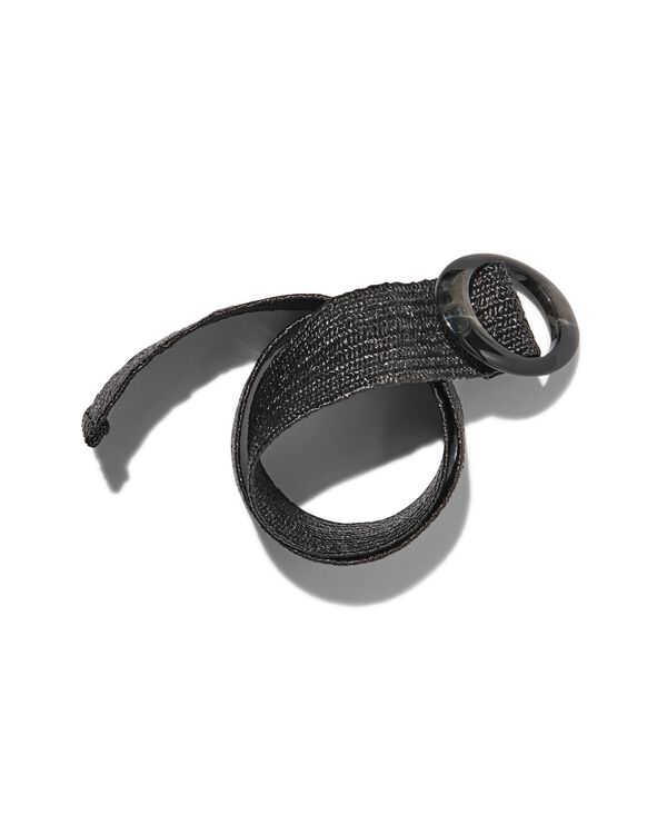 gevlochten elastische dames riem 5cm zwart zwart - 1000029990 - HEMA