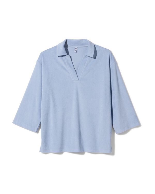 damespolo Hazel lichtblauw lichtblauw - 36291315LIGHTBLUE - HEMA