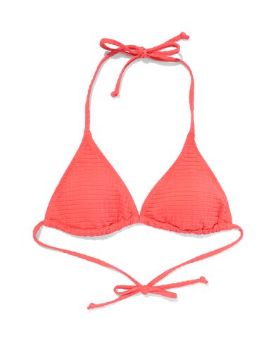 dames triangel bikinitop koraal L - 22351189 - HEMA