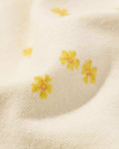 newborn kledingset shirt en short bloemen lichtgeel lichtgeel - 33498710LIGHTYELLOW - HEMA