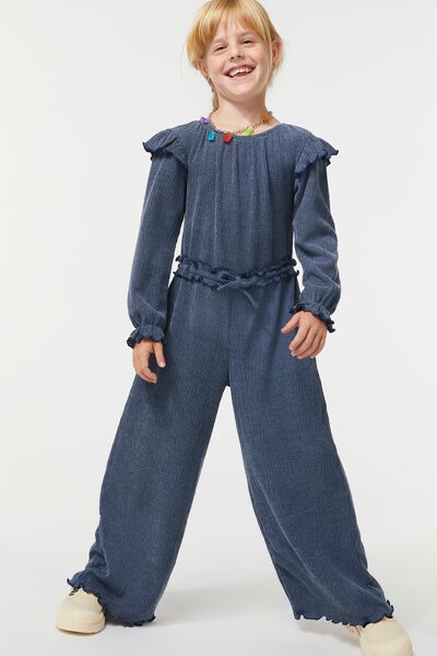 kinder jumpsuit donkerblauw - 1000028833 - HEMA