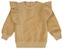 baby sweater velours met ruffle zand - 1000028176 - HEMA