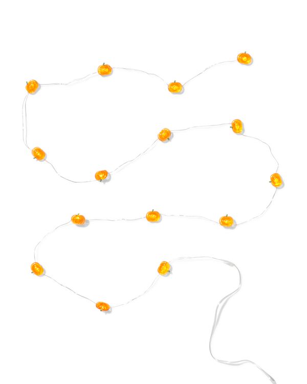 lichtsnoer 1.8m met 15 LED lampjes pompoen - 25240104 - HEMA
