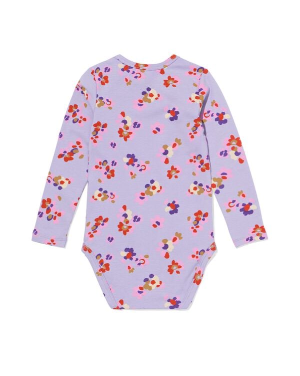 romper met stretch bloemen paars paars - 33300550PURPLE - HEMA