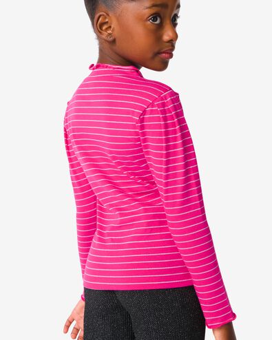 kinder t-shirt met glitterstrepen roze 158/164 - 30805066 - HEMA