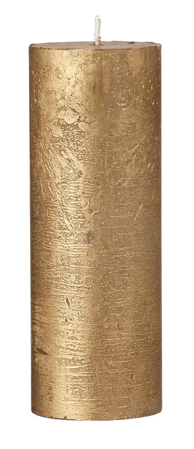 rustieke kaars - 19 x 7 cm - goud goud 7 x 19 - 13503217 - HEMA