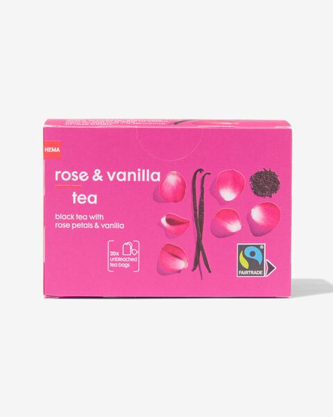 zwarte thee vanille en rozen - 20 stuks - 17190101 - HEMA