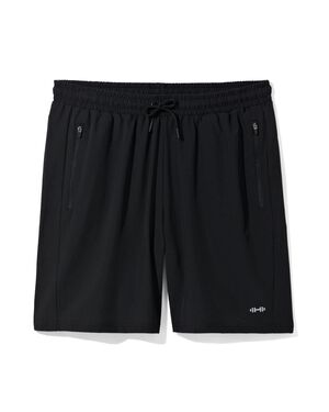 heren korte sportbroek zwart zwart - 36090242BLACK - HEMA